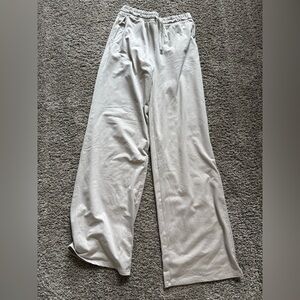 Vuori Light Gray Wide-Leg Lounge Pants